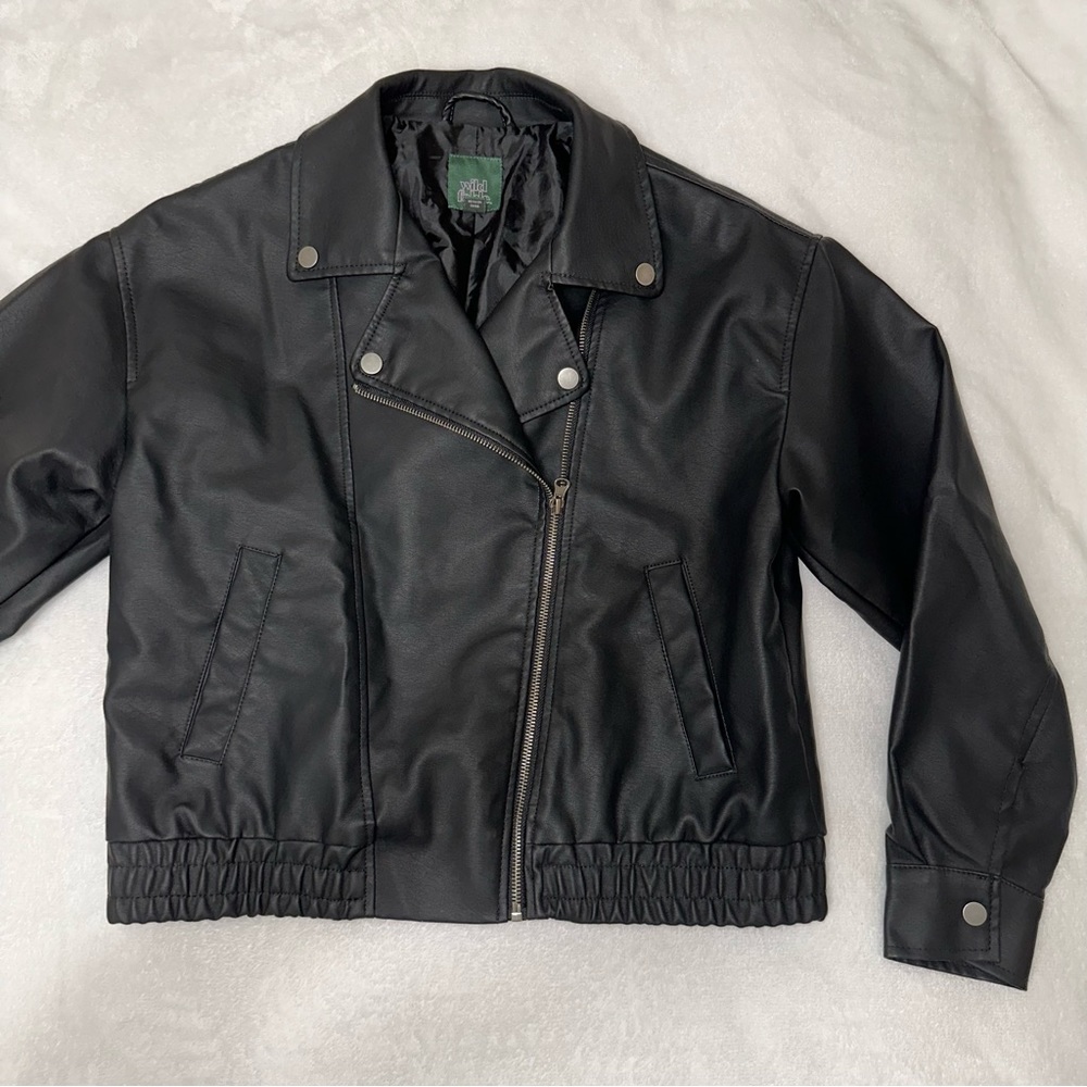 Wild Fable black faux leather jacket XS‎